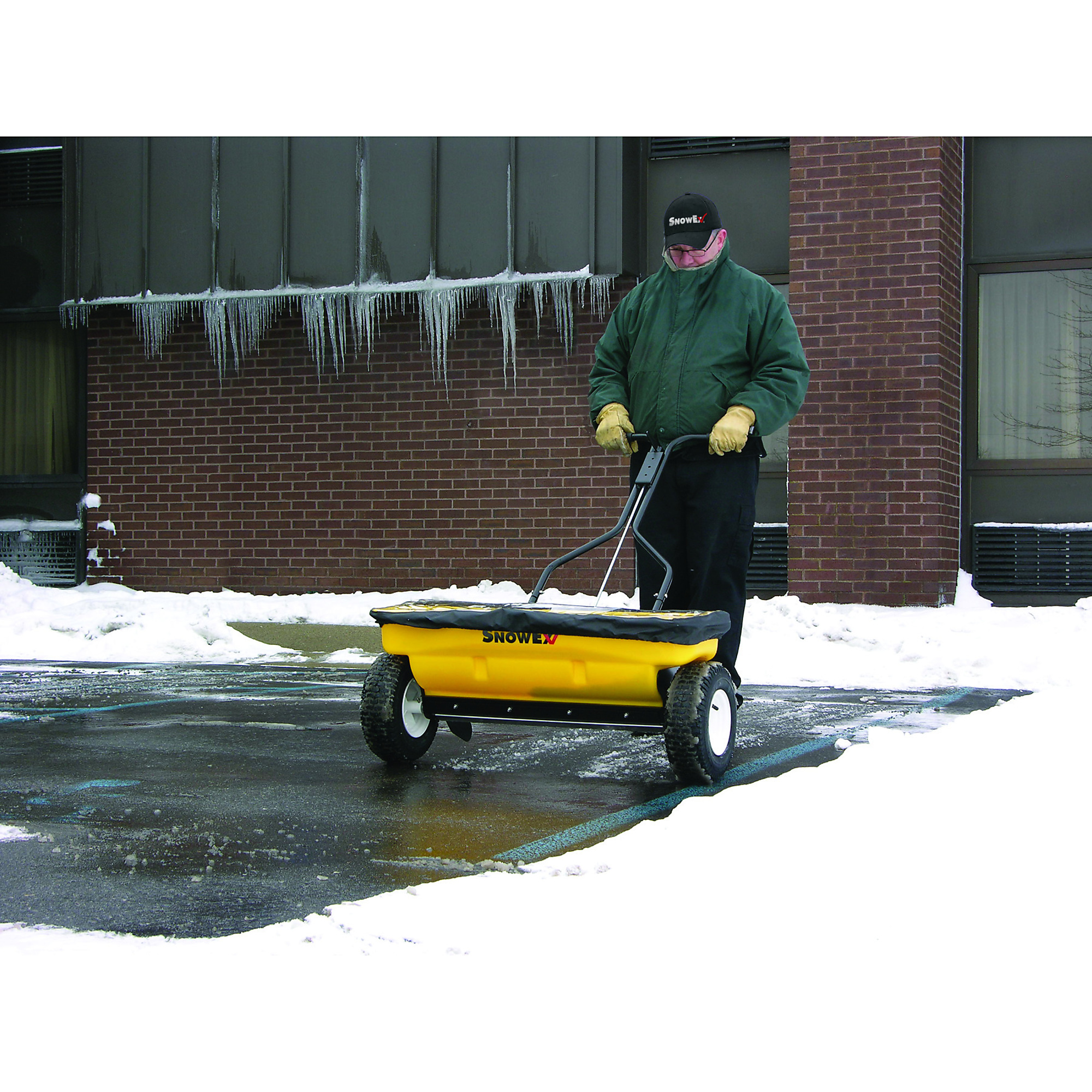 SnowEx Commercial Grade Drop Spreader — 1.5 Cu. Ft. Capacity, Poly Hopper, Model# SD-95